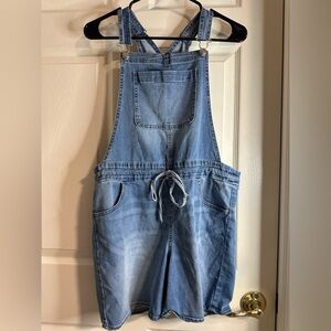Maurices Light Blue Denim Overalls